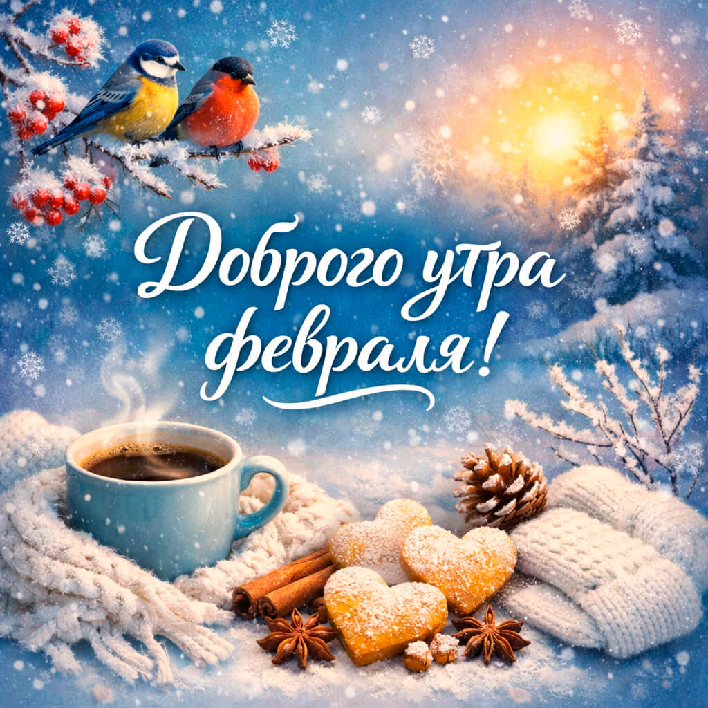 Картинки Доброго утра февраля 76 открыток Картинки Доброго утра февраля 76 открыток
