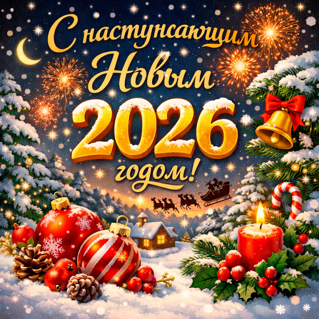 С наступающим Новым 2026 годом! 20 открыток С наступающим Новым 2026 годом! 20 открыток